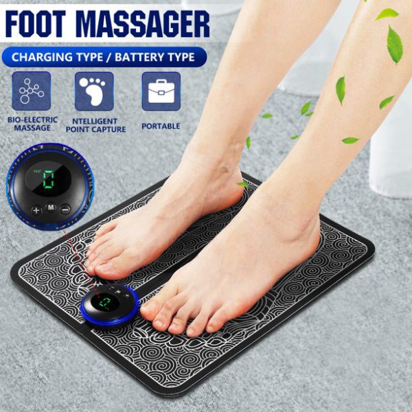 Portable EMS Foot Massager: USB Charging, TENS Therapy