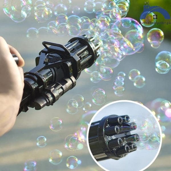 Kids Summer Gatling Bubble Gun - Automatic Soap Water Toy